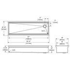 Elkay Tarja Circuit Chef® Workstation Acero Inoxidable 59-1/2" x 20-1/2" x 10" de Un Tazón Bajo Cubierta (Kit con Tablas de Polímero Blanco) — vista de producto