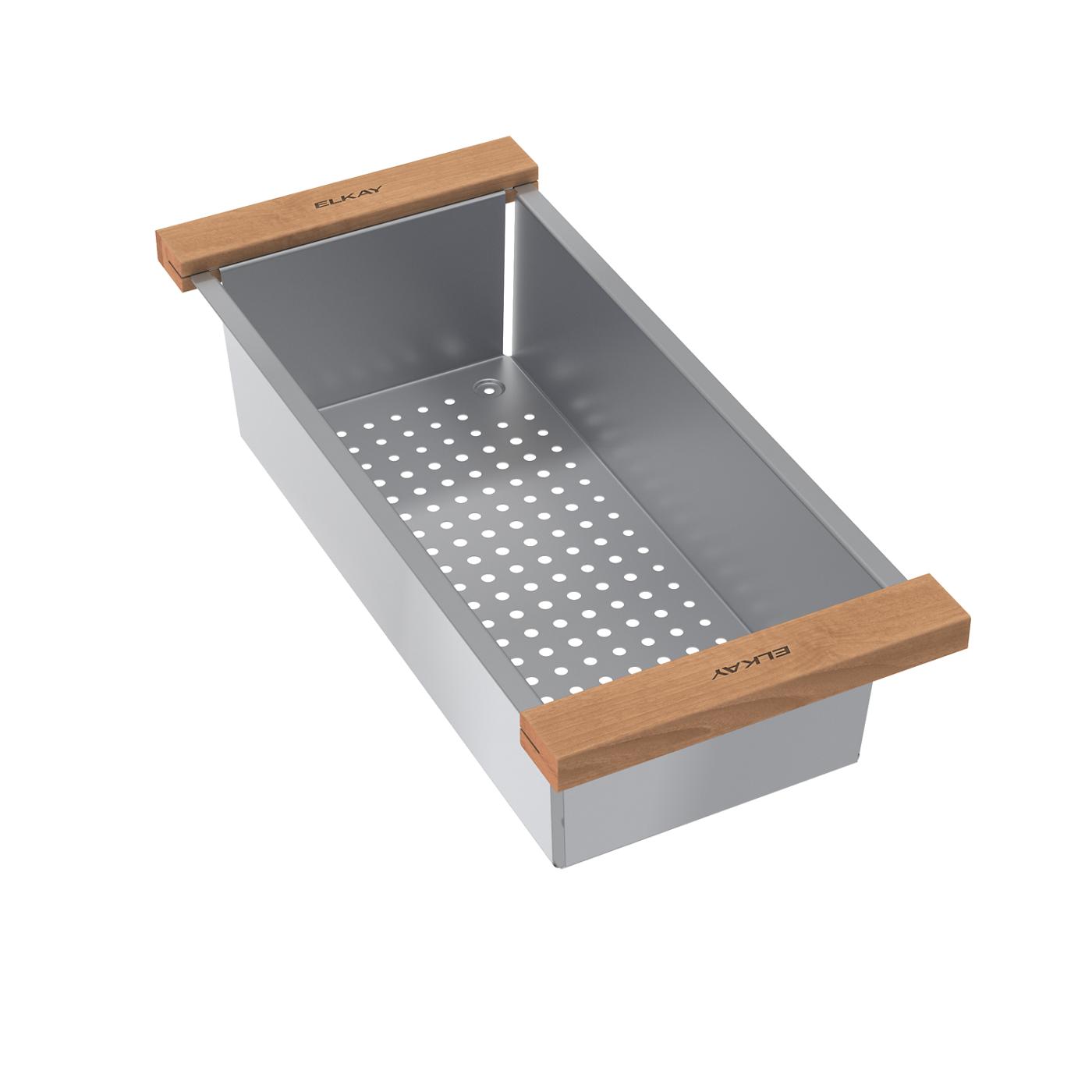 Elkay Tarja Circuit Chef® Workstation Acero Inoxidable 59-1/2" x 20-1/2" x 10" de Un Tazón Bajo Cubierta (Kit) with Cherry Wood Boards — vista de producto