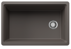 Blanco Inteos 30″ Workstation — Tarja de Silgranit en acabado Volcano Gray
