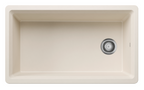 Blanco Inteos 33″ Workstation — Tarja de Silgranit en acabado Soft White