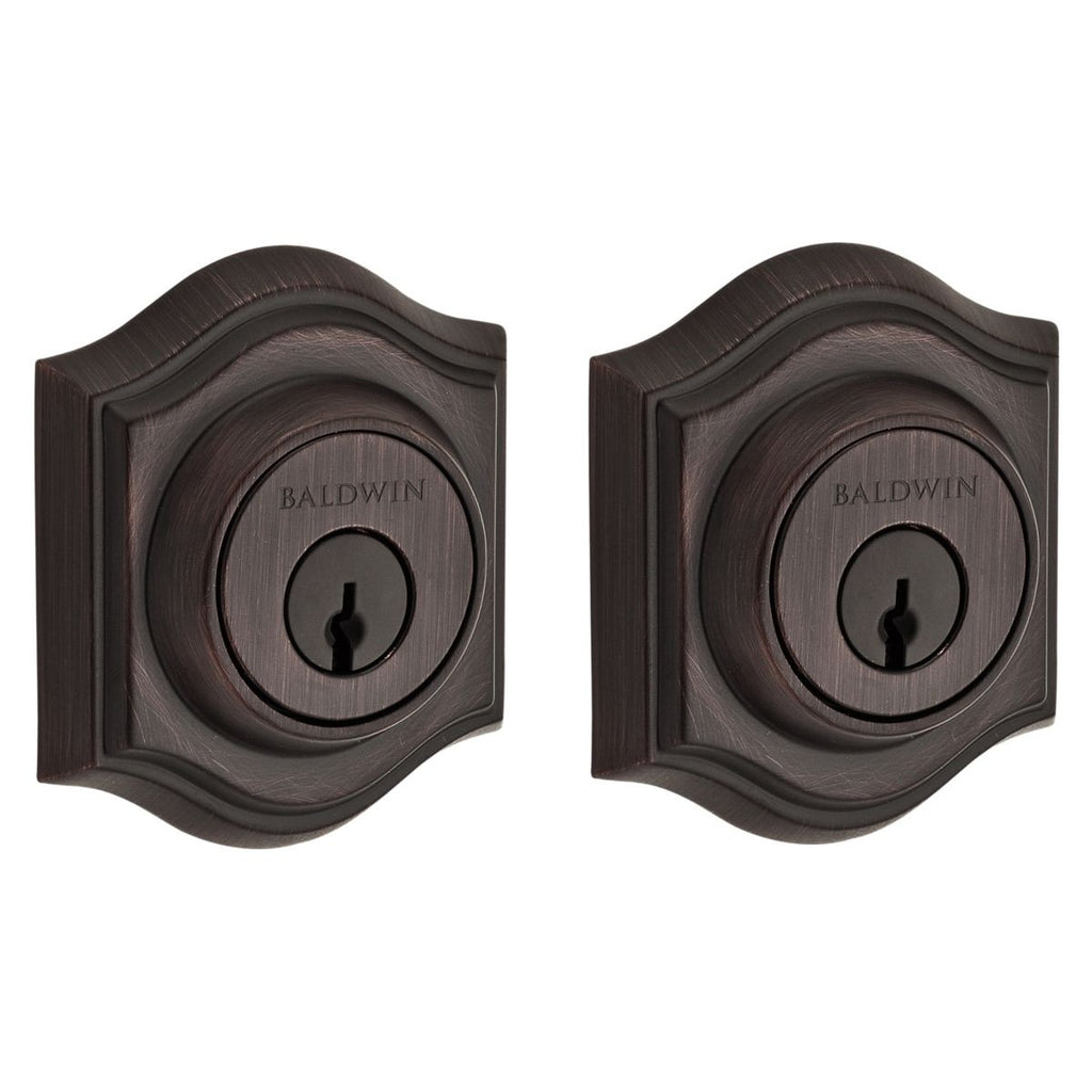 Baldwin Hardware Reserve Cerrojo Traditional Arch — Bronce veneciano (doble cilindro)