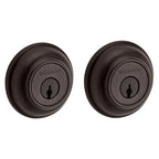 Baldwin Hardware Reserve Cerrojo Traditional Round — Bronce veneciano (doble cilindro)