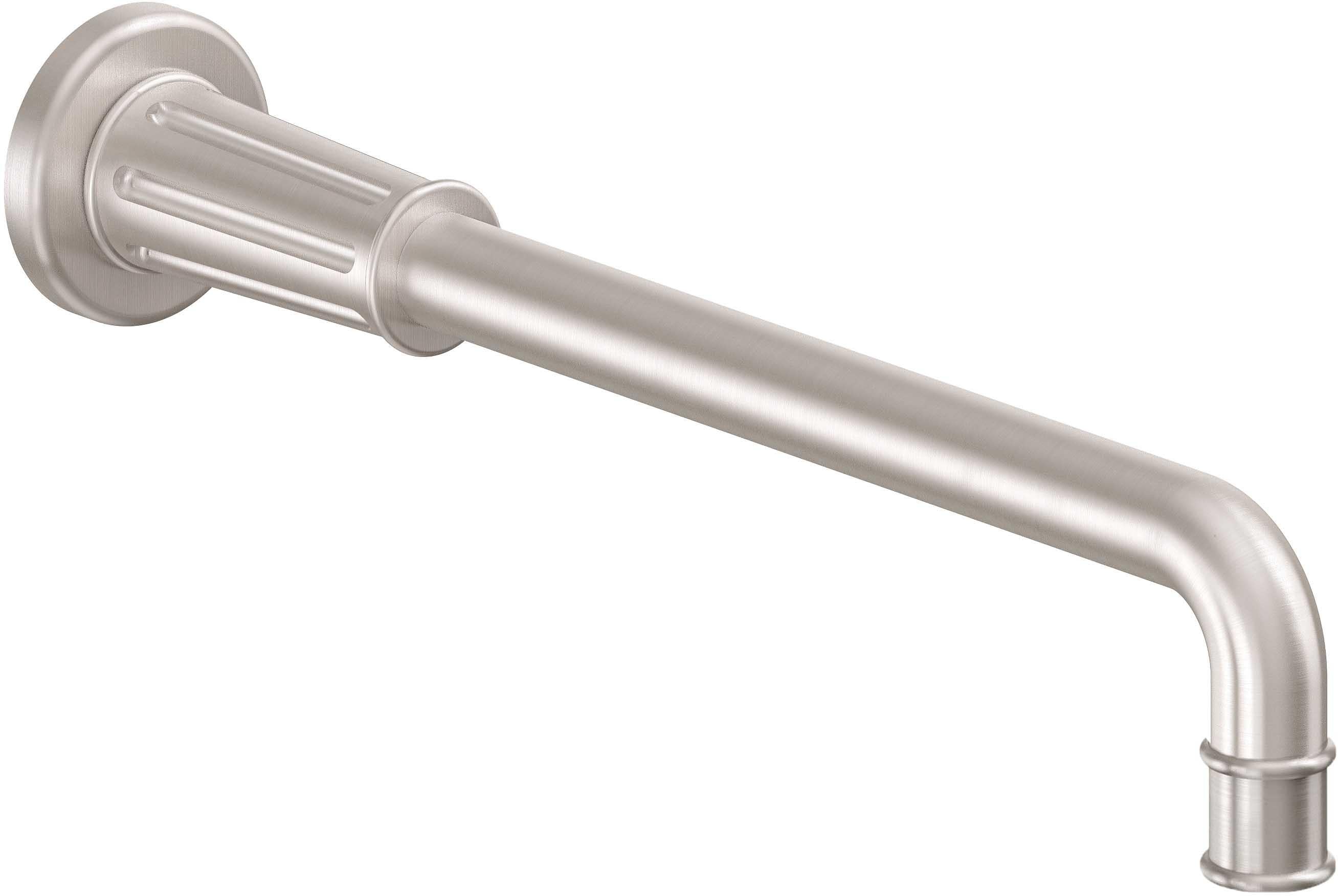 California Faucets Trousdale Pico de Tina de Pared de Lujo de Alcance Extendido - Níquel Satinado