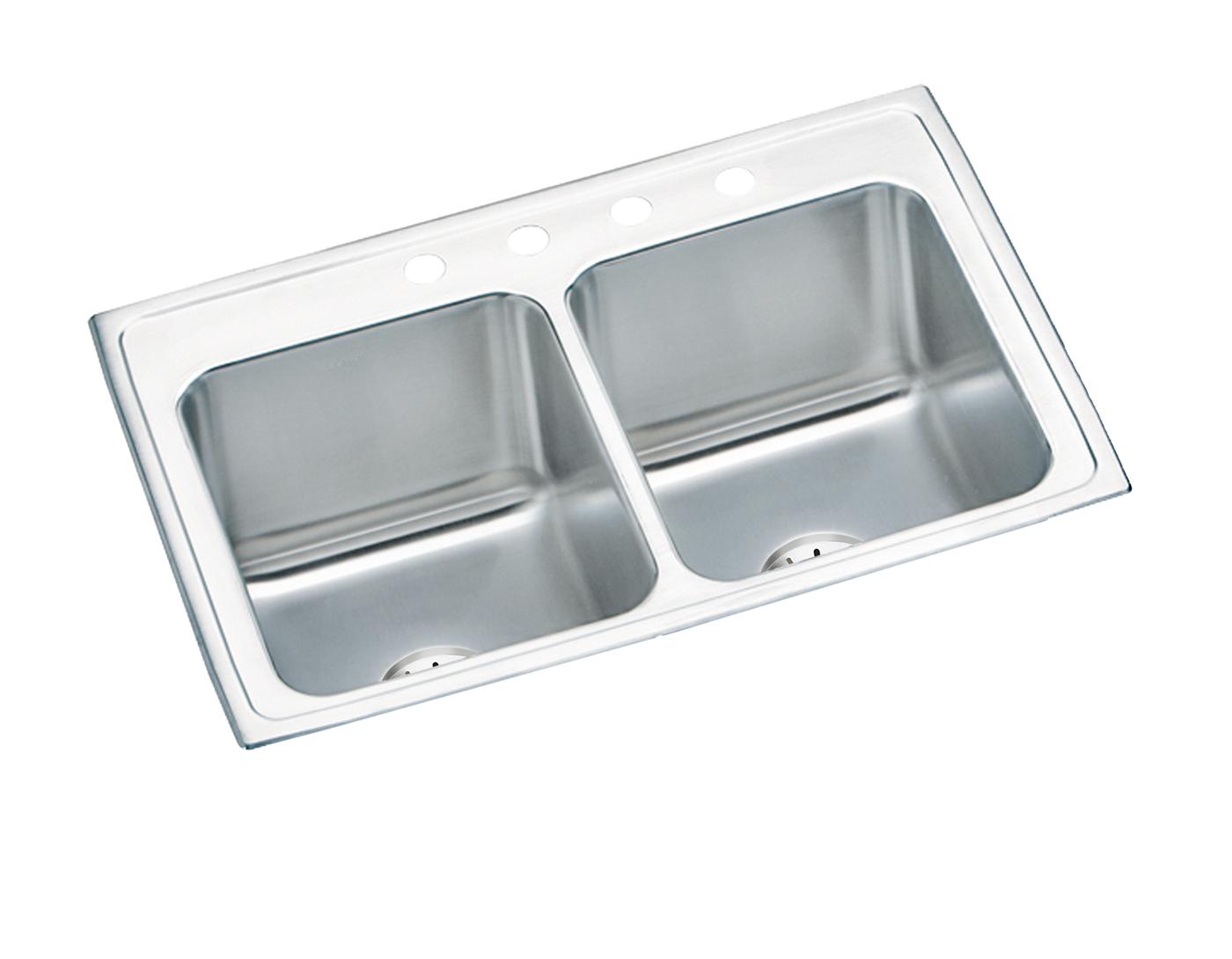 Elkay Tarja Lustertone® Classic Acero Inoxidable 27" x 22" x 10" de Un Tazón de Doble Montaje — vista de producto