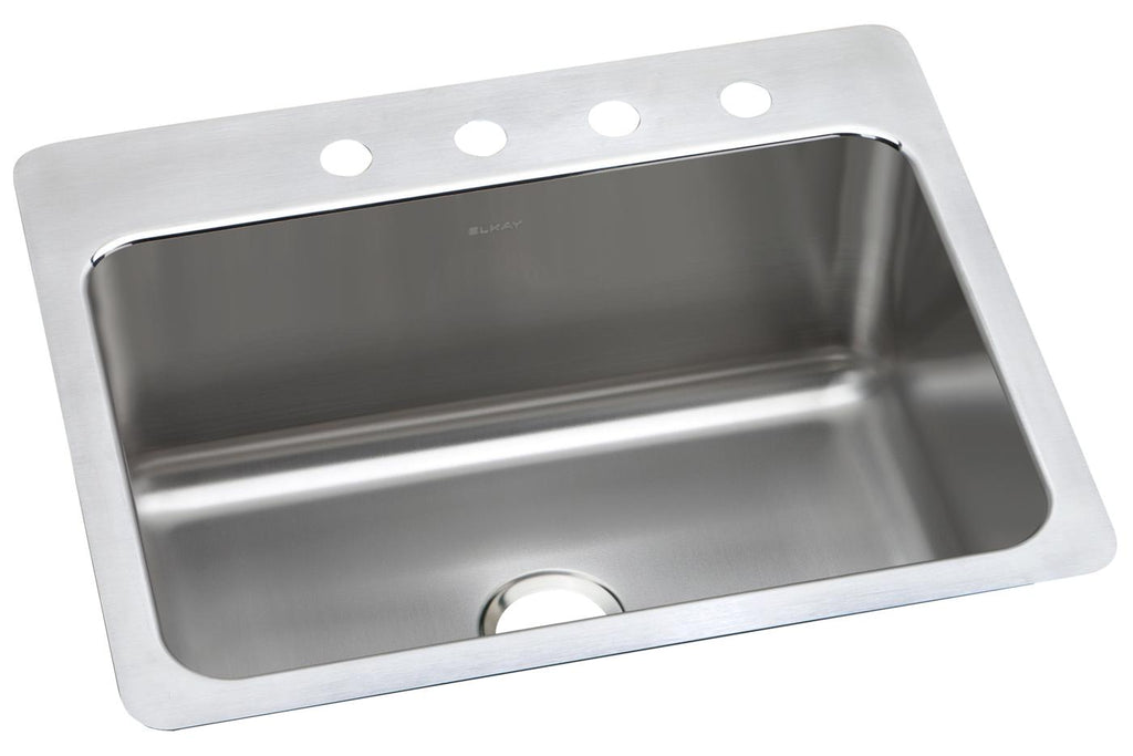 Elkay Tarja Lustertone® Classic Acero Inoxidable 27" x 22" x 10" de Un Tazón de Doble Montaje — vista de producto