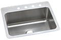 Elkay Tarja Lustertone® Classic Acero Inoxidable 27" x 22" x 10" de Un Tazón de Doble Montaje — vista de producto