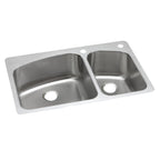 Elkay Tarja Dayton® Acero Inoxidable 33" x 22" x 8" 60/40 de Dos Tazones de Doble Montaje — vista de producto