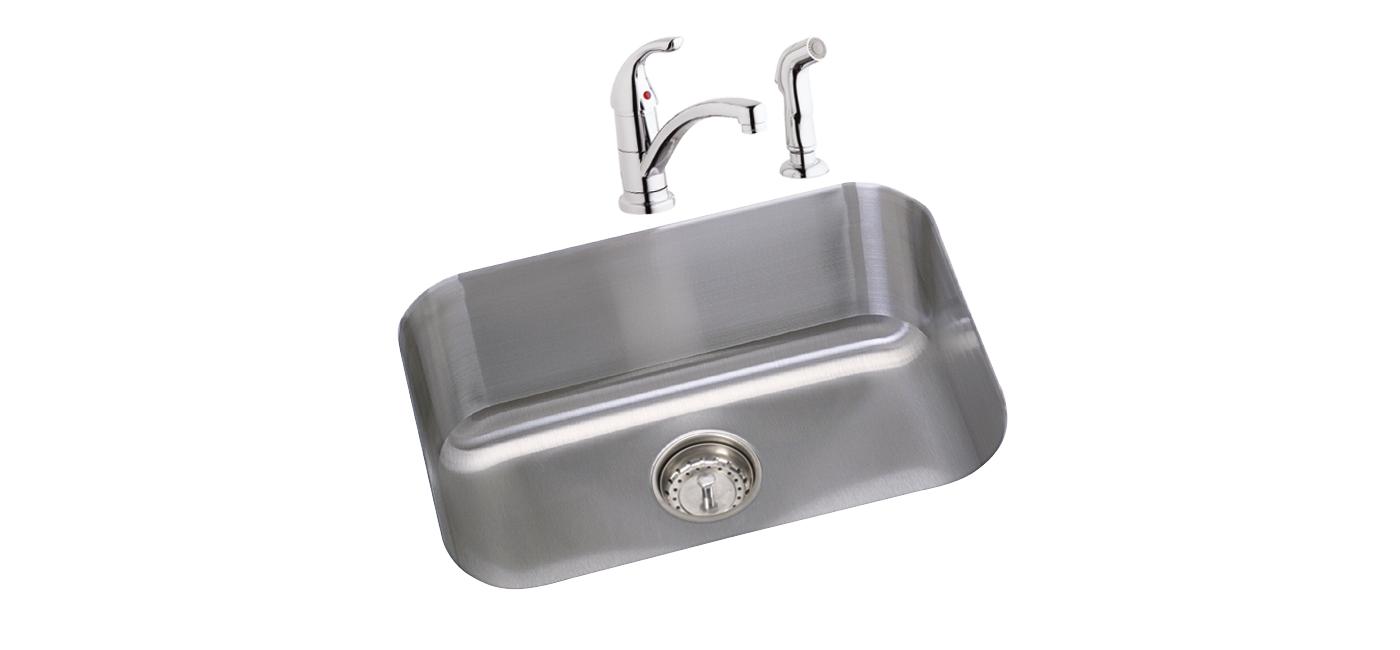 Elkay Tarja Dayton® Acero Inoxidable 23-1/2" x 18-1/4" x 8" de Un Tazón Bajo Cubierta — vista de producto