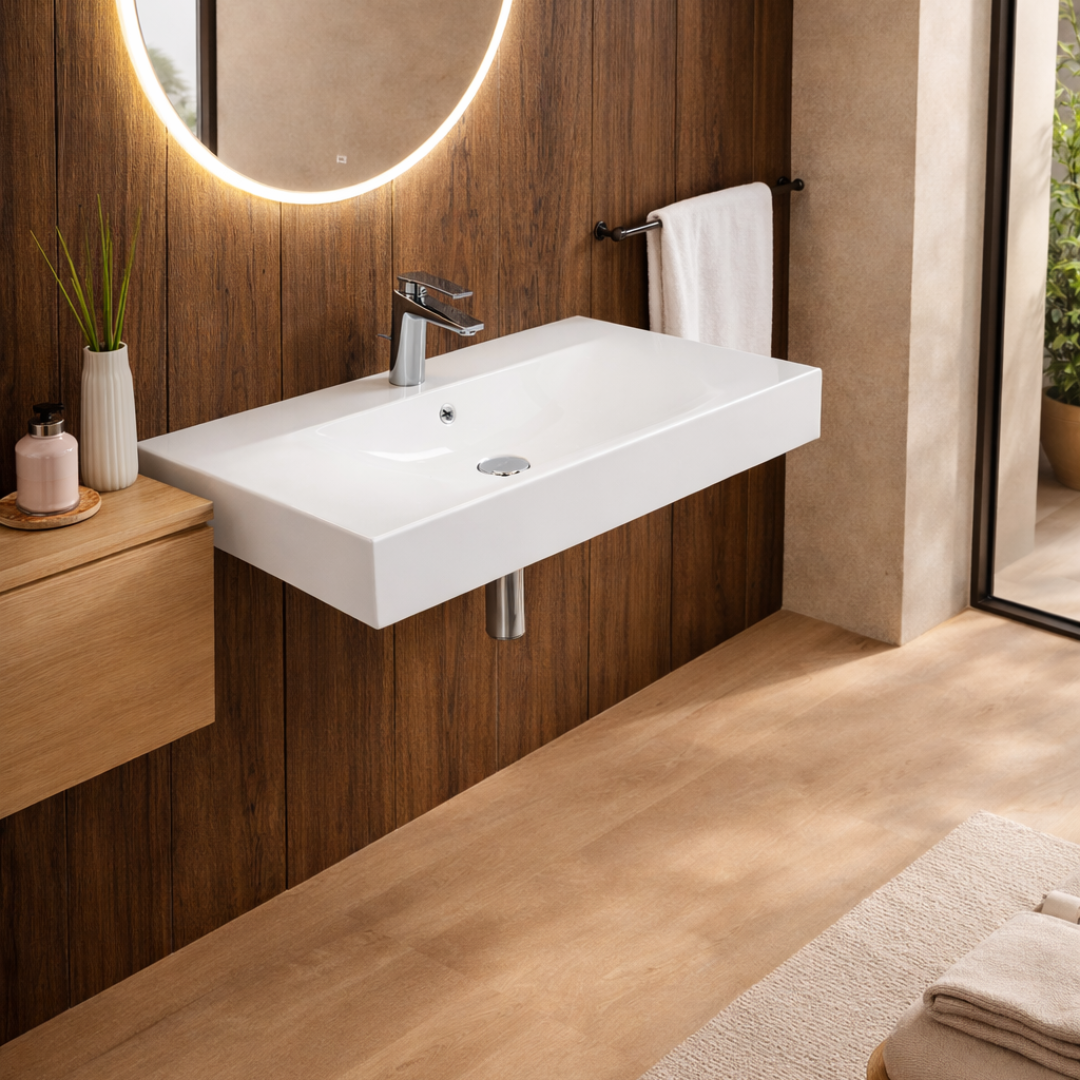 Barclay RAK Des 810 — Lavabo de Pared Rectangular de Fireclay — imagen 1