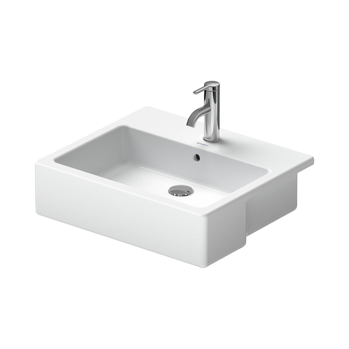 Duravit Vero Semi-Recessed lavabo de Pared Blanco Brillante