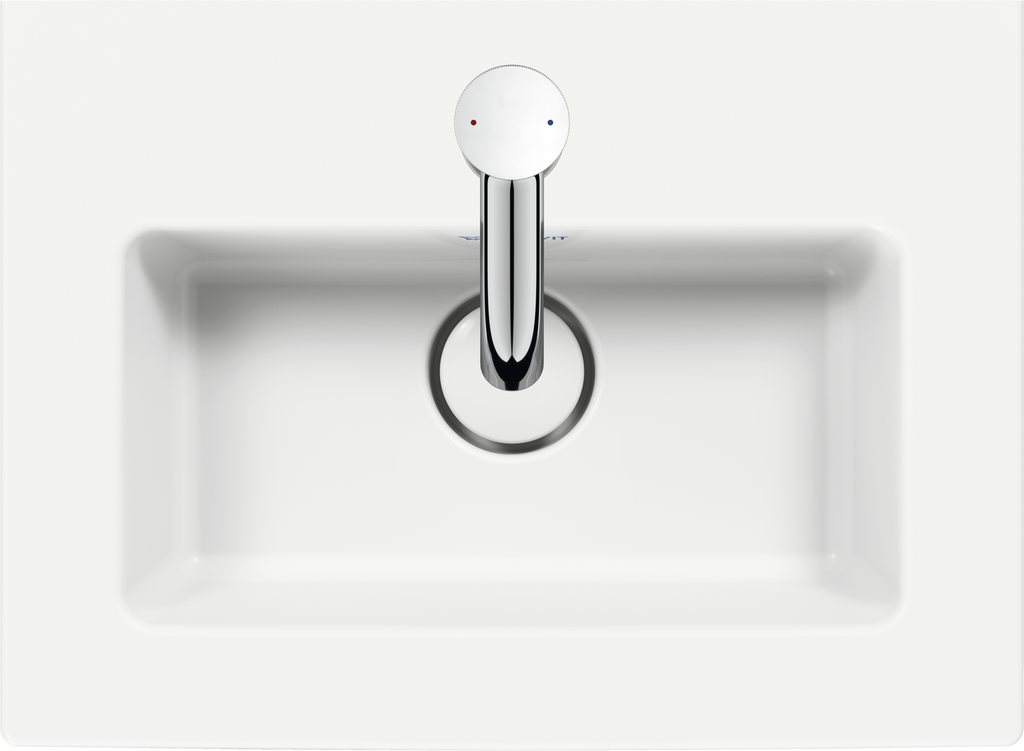 Duravit White Tulip lavabo de Pared Blanco Brillante — vista superior