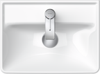 Duravit D-Neo lavabo de Pared Blanco Brillante — vista superior