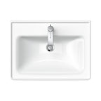 Duravit D-Neo lavabo de Pared Blanco Brillante — vista superior
