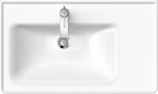 Duravit D-Neo lavabo de Pared Blanco Brillante — vista superior