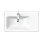 Duravit D-Neo lavabo de Pared Blanco Brillante — vista superior