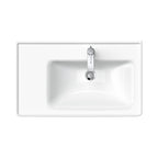 Duravit D-Neo lavabo de Pared Blanco Brillante — vista superior