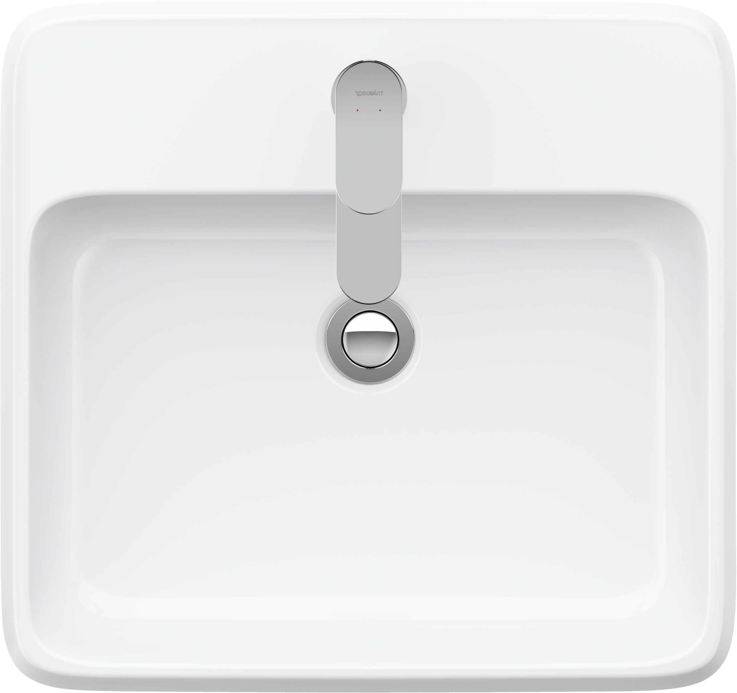 Duravit Collection One lavabo de Sobreponer Blanco Brillante — vista superior