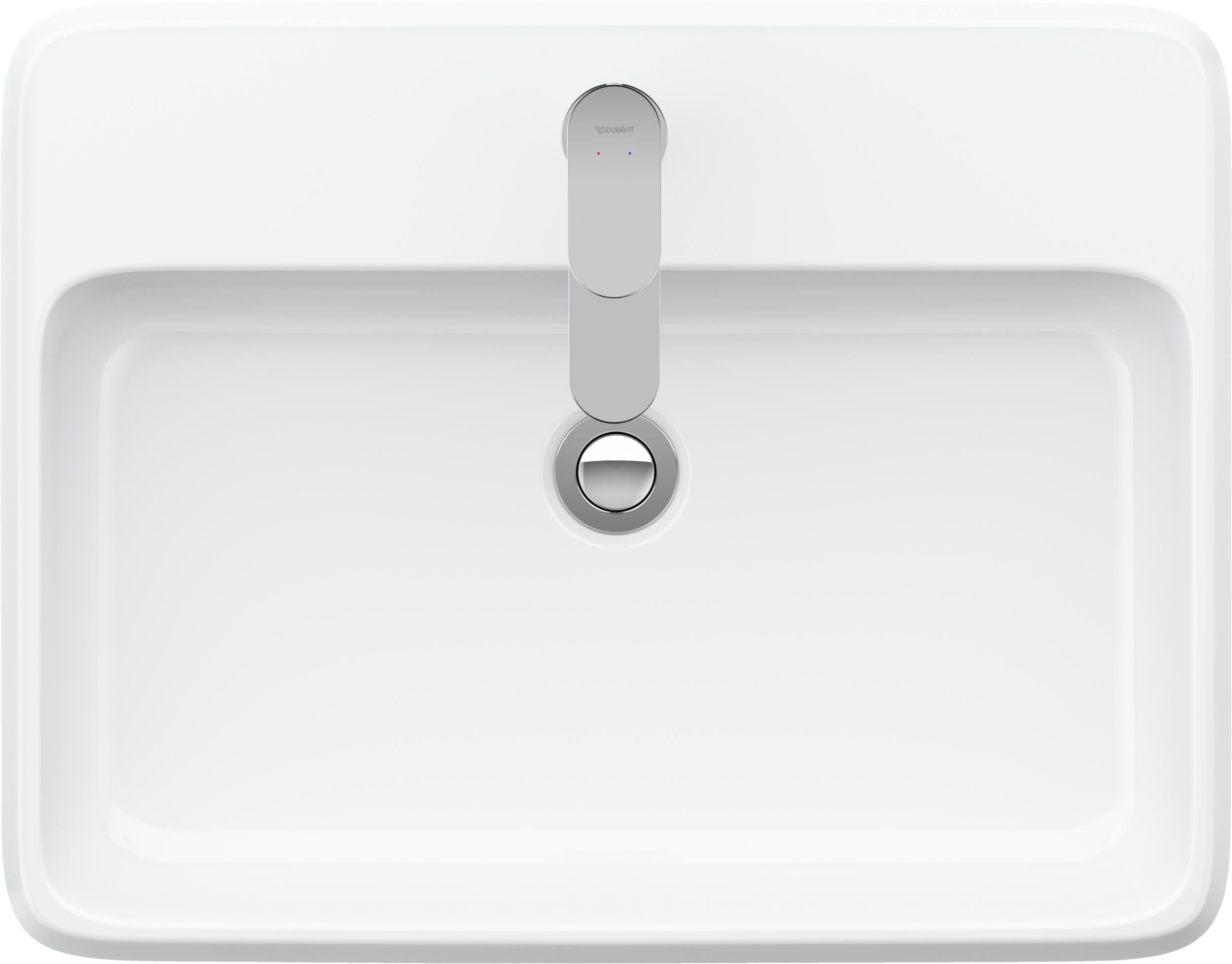Duravit Collection One lavabo de Sobreponer Blanco Brillante — vista superior