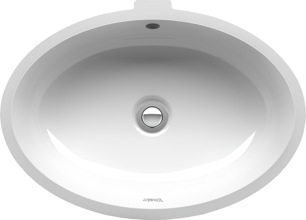 Duravit 1930 Series lavabo Bajo Cubierta Blanco Brillante — vista superior