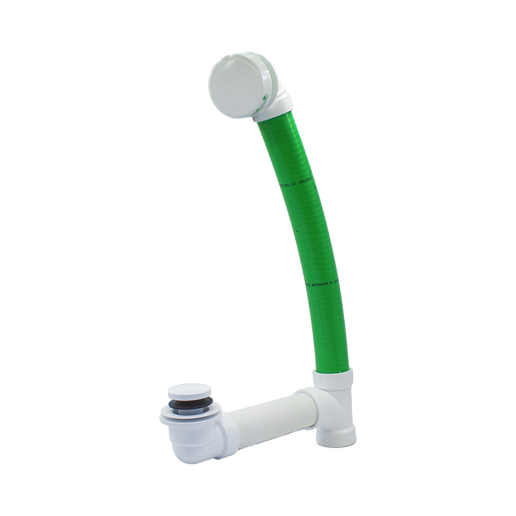 Duravit Desagüe con Rebosadero para Tina Push-Open (Toe-Tap) PVC — Blanco Brillante