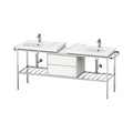 Duravit Aurena Consola para Lavabo 197 cm — Toalleros a Ambos Lados — Blanco Satinado Mate