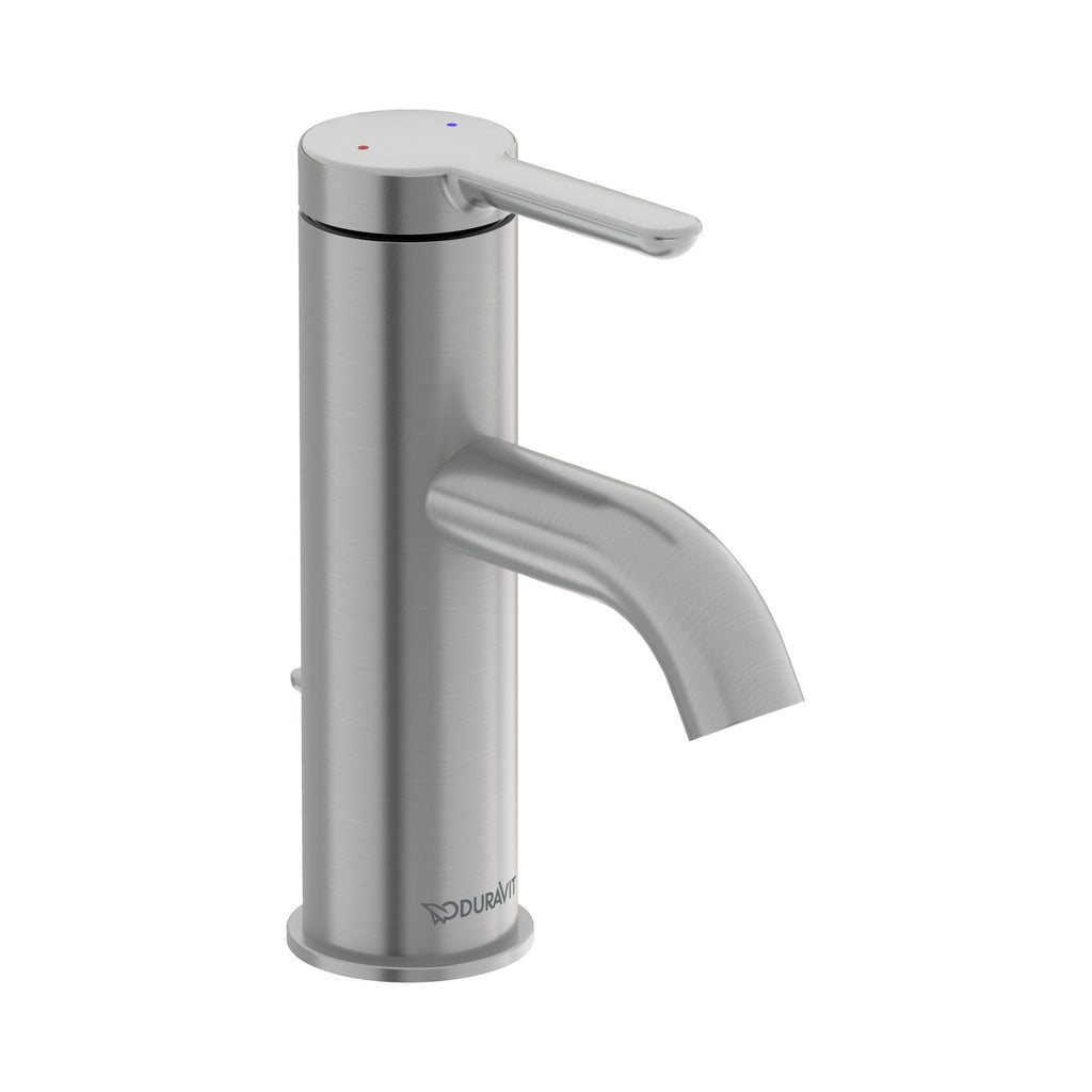 Duravit C.1 Llave de Lavabo de Un Orificio 6 1/8" — Níquel Cepillado