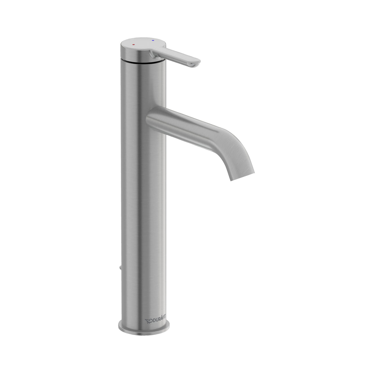 Duravit C.1 Llave de Lavabo Alta de Un Orificio 10 3/8" — Níquel Cepillado