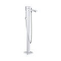 Duravit DuraSquare Llenador de Tina de Piso con Regadera de Mano — Cromo Pulido