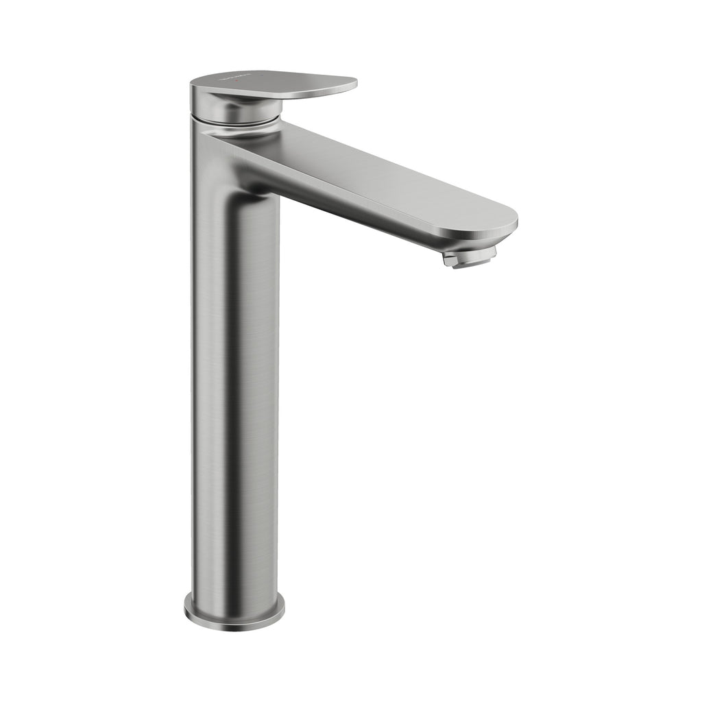 Duravit No.1 Llave de Lavabo Alta de Un Orificio 11 5/8" — Níquel Cepillado