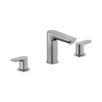 Duravit No.1 Llave de Lavabo Widespread de Dos Manijas 5 1/8" — Níquel Cepillado