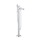 Duravit No.1 Llenador de Tina de Piso con Regadera de Mano — Cromo Pulido