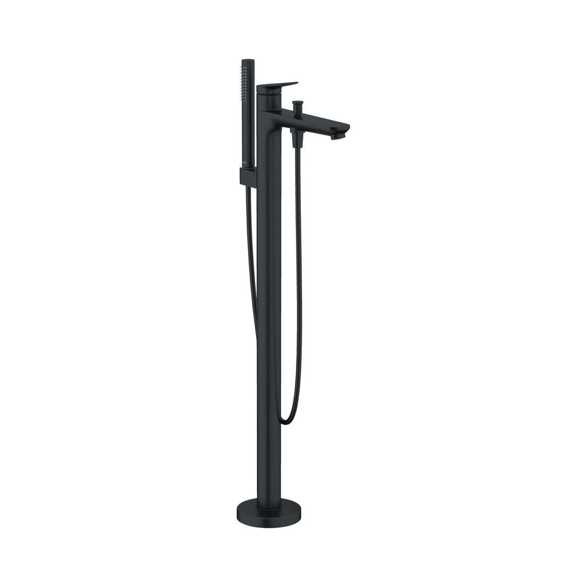 Duravit No.1 Llenador de Tina de Piso con Regadera de Mano — Negro Mate