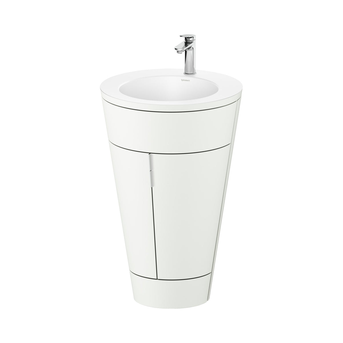 Duravit Starck 1 Mueble con Lavabo 56 cm de Piso — 2 Puertas — Lavabo Blanco Satinado Mate