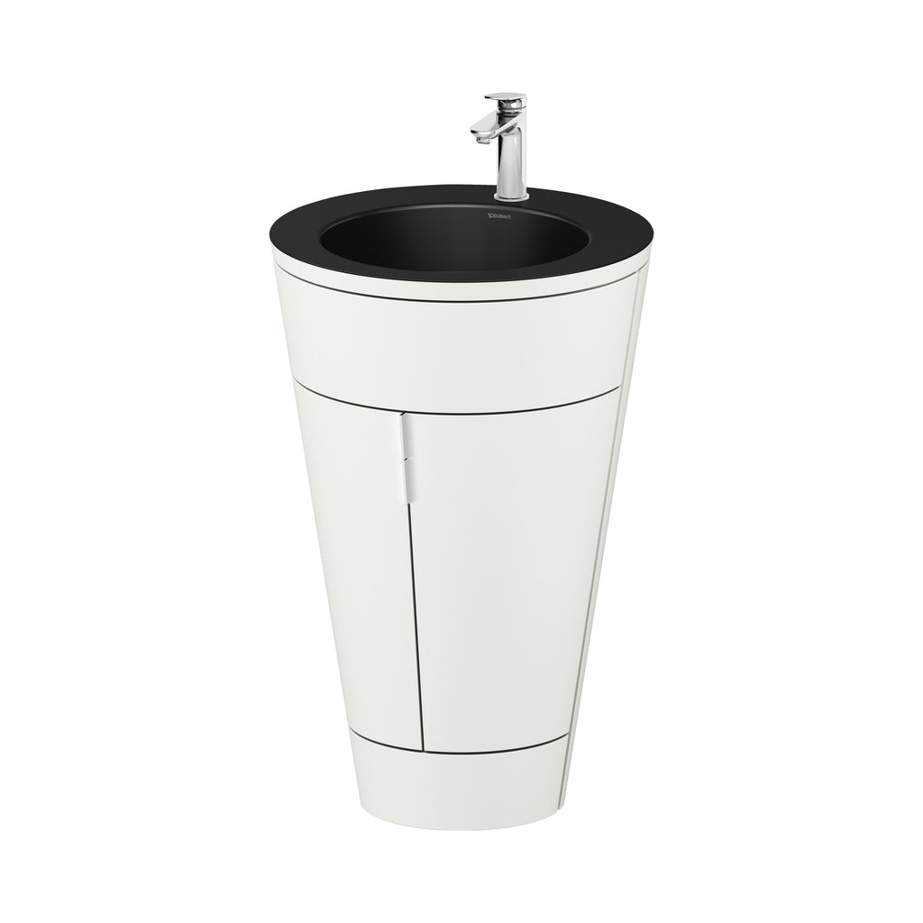 Duravit Starck 1 Mueble con Lavabo 56 cm de Piso — 2 Puertas — Lavabo Negro Mate