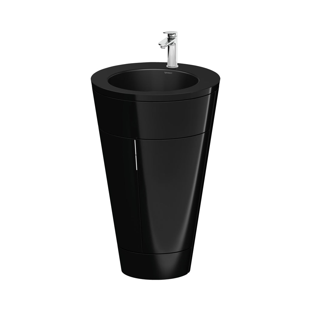 Duravit Starck 1 Mueble con Lavabo 56 cm de Piso — 2 Puertas — Lavabo Negro Mate