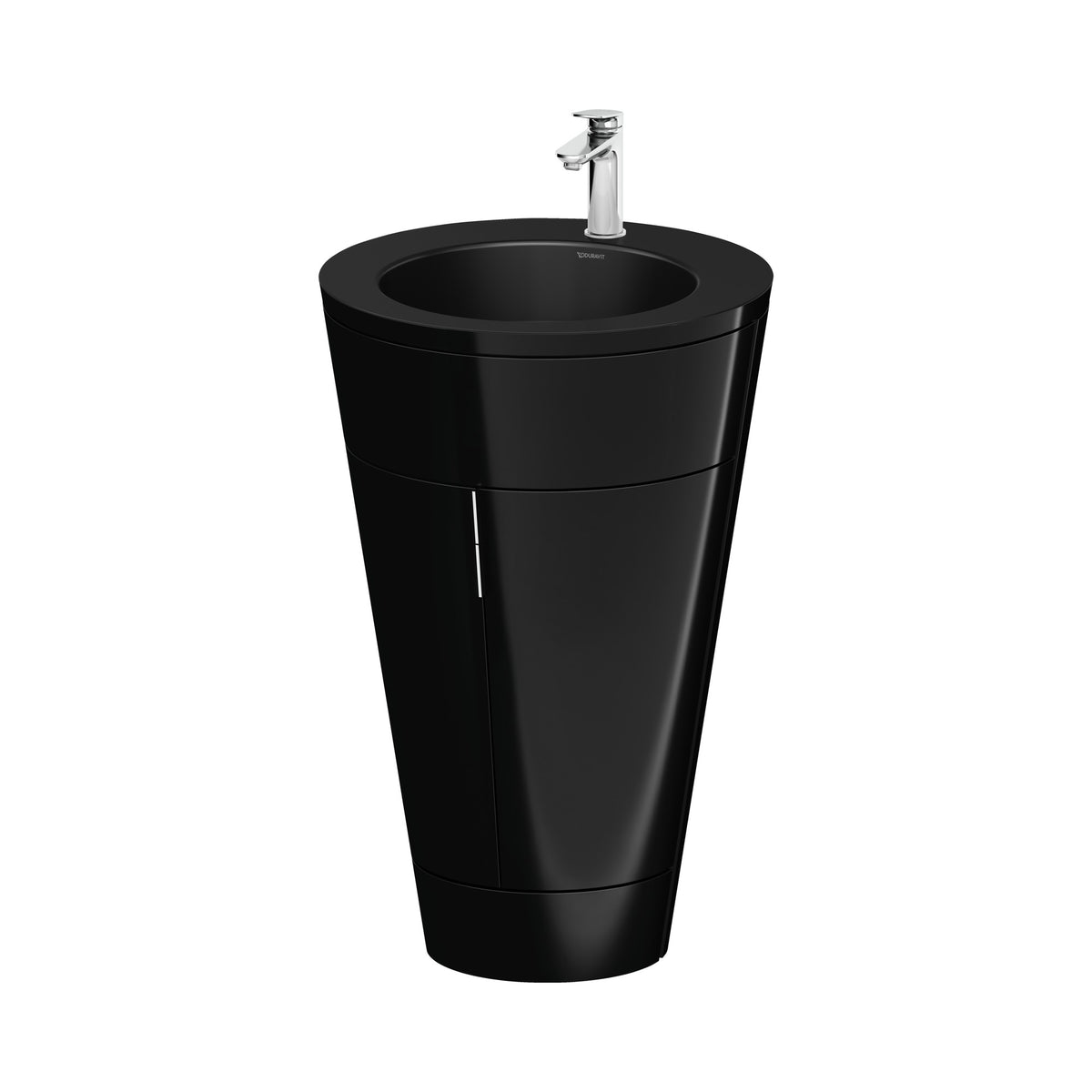 Duravit Starck 1 Mueble con Lavabo 56 cm de Piso — 2 Puertas — Lavabo Negro Mate