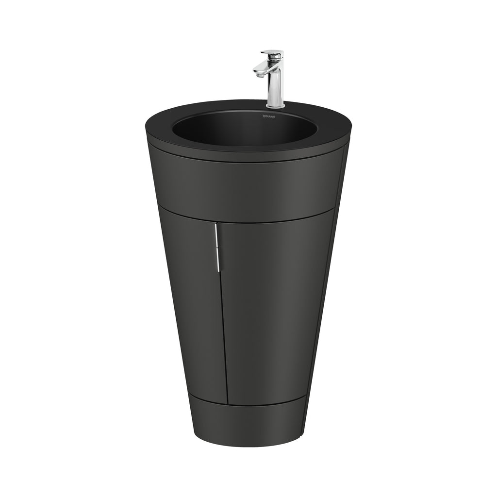 Duravit Starck 1 Mueble con Lavabo 56 cm de Piso — 2 Puertas — Lavabo Negro Mate