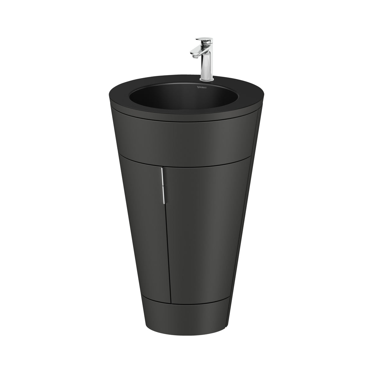 Duravit Starck 1 Mueble con Lavabo 56 cm de Piso — 2 Puertas — Lavabo Negro Mate