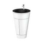 Duravit Starck 1 Mueble con Lavabo 56 cm de Piso — 2 Puertas — Lavabo Negro Mate