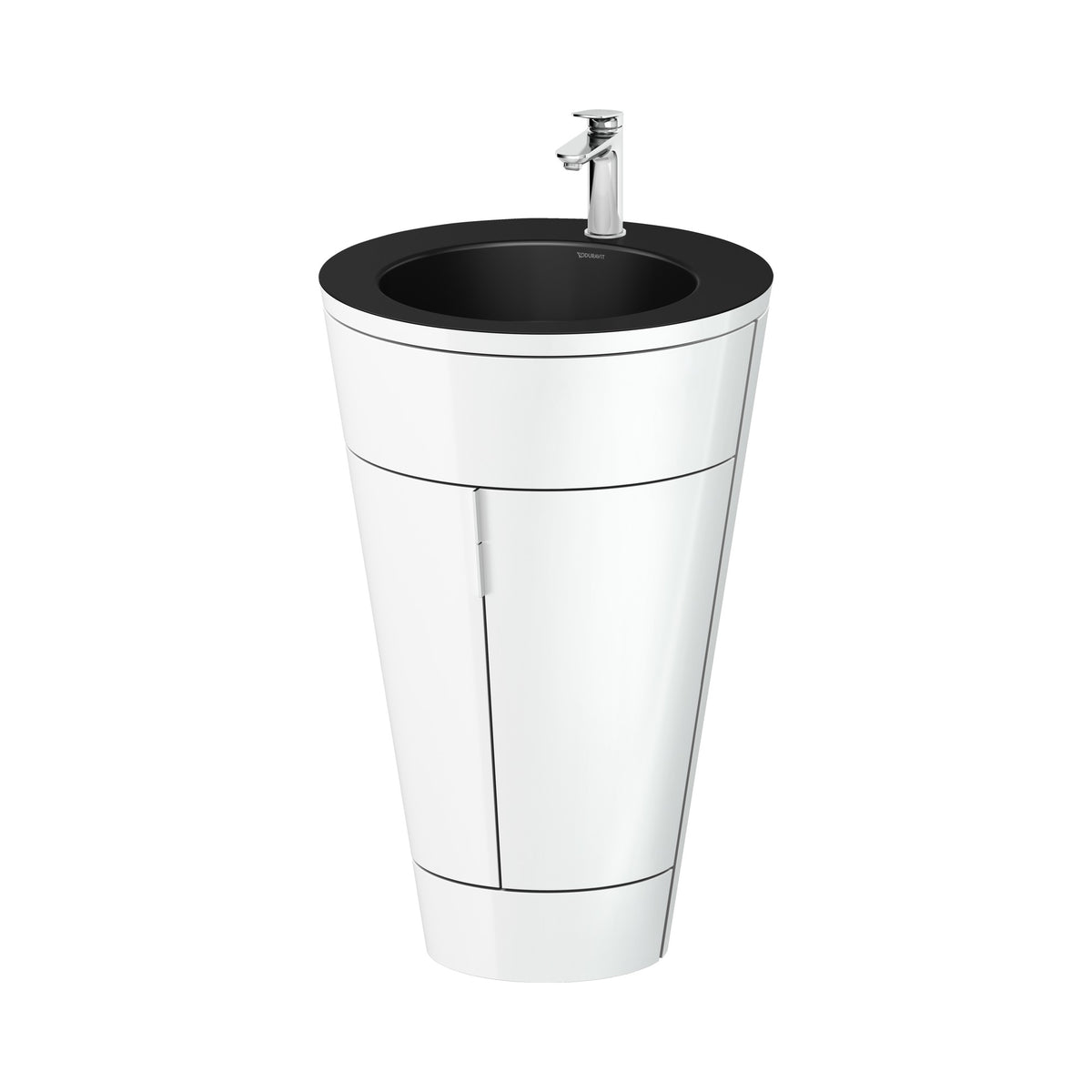 Duravit Starck 1 Mueble con Lavabo 56 cm de Piso — 2 Puertas — Lavabo Negro Mate