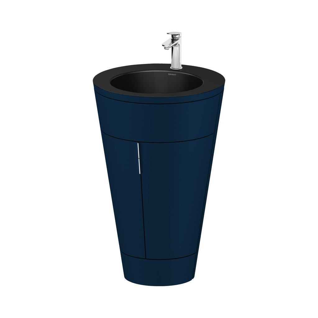 Duravit Starck 1 Mueble con Lavabo 56 cm de Piso — 2 Puertas — Lavabo Negro Mate