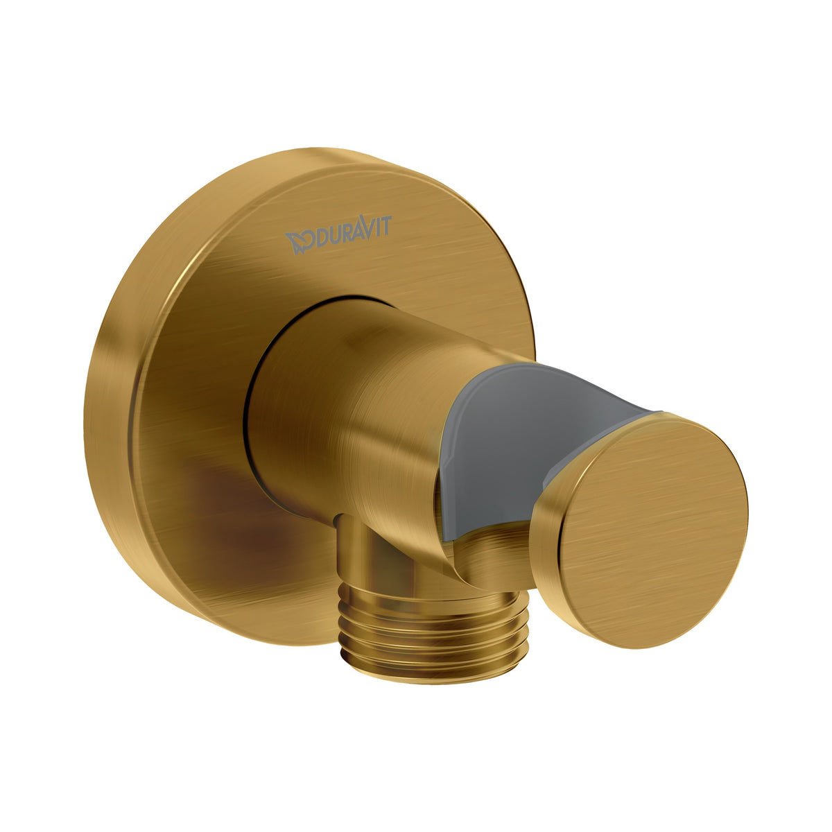 Duravit DuraShower Toma de Agua de Pared Redonda con Soporte para Regadera de Mano