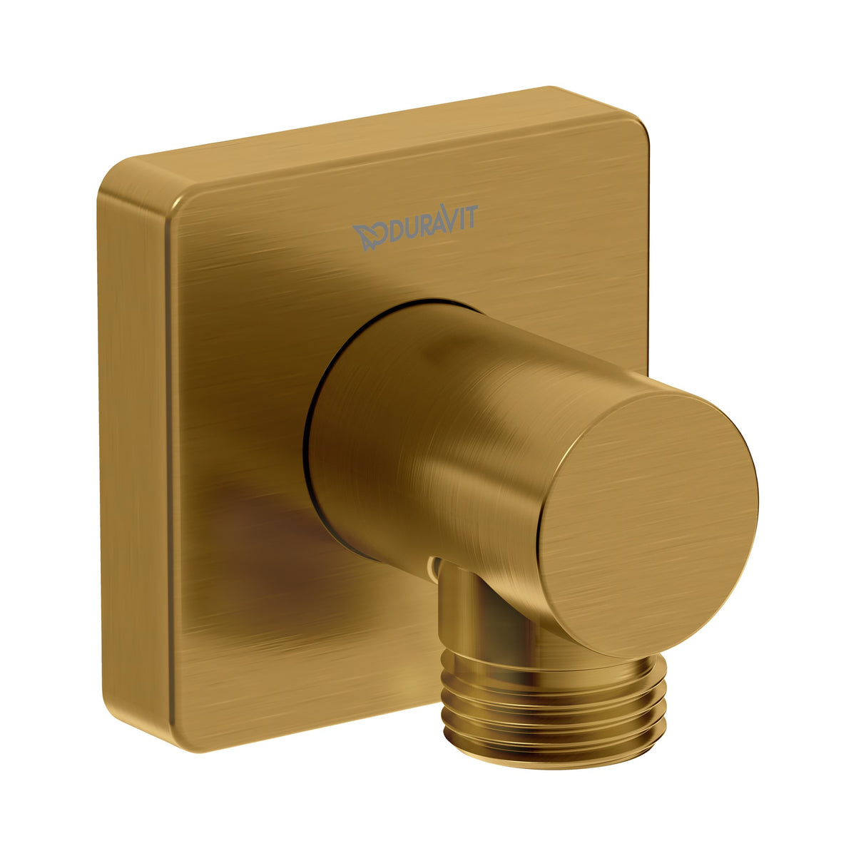 Duravit DuraShower Toma de Agua de Pared Cuadrada con Soporte para Regadera de Mano