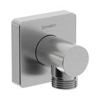 Duravit DuraShower Toma de Agua de Pared Cuadrada con Soporte para Regadera de Mano