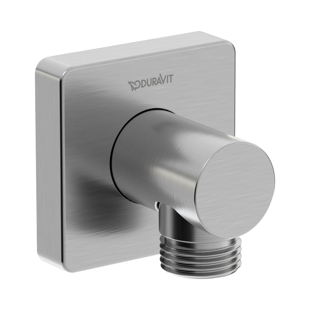 Duravit DuraShower Toma de Agua de Pared Cuadrada con Soporte para Regadera de Mano