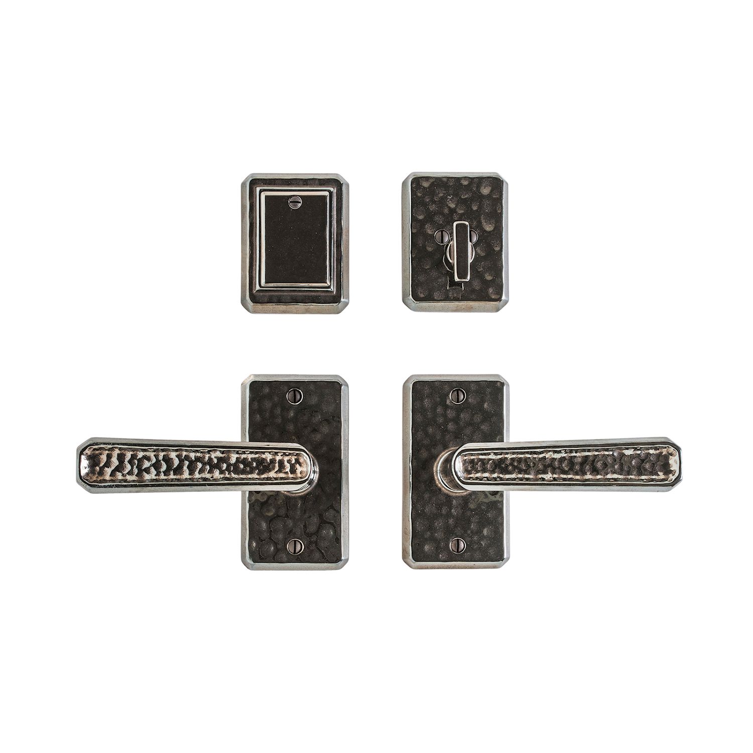 uego de Entrada Hammered 2 1/2" x 4 1/2" — Rocky Mountain Hardware bronce macizo