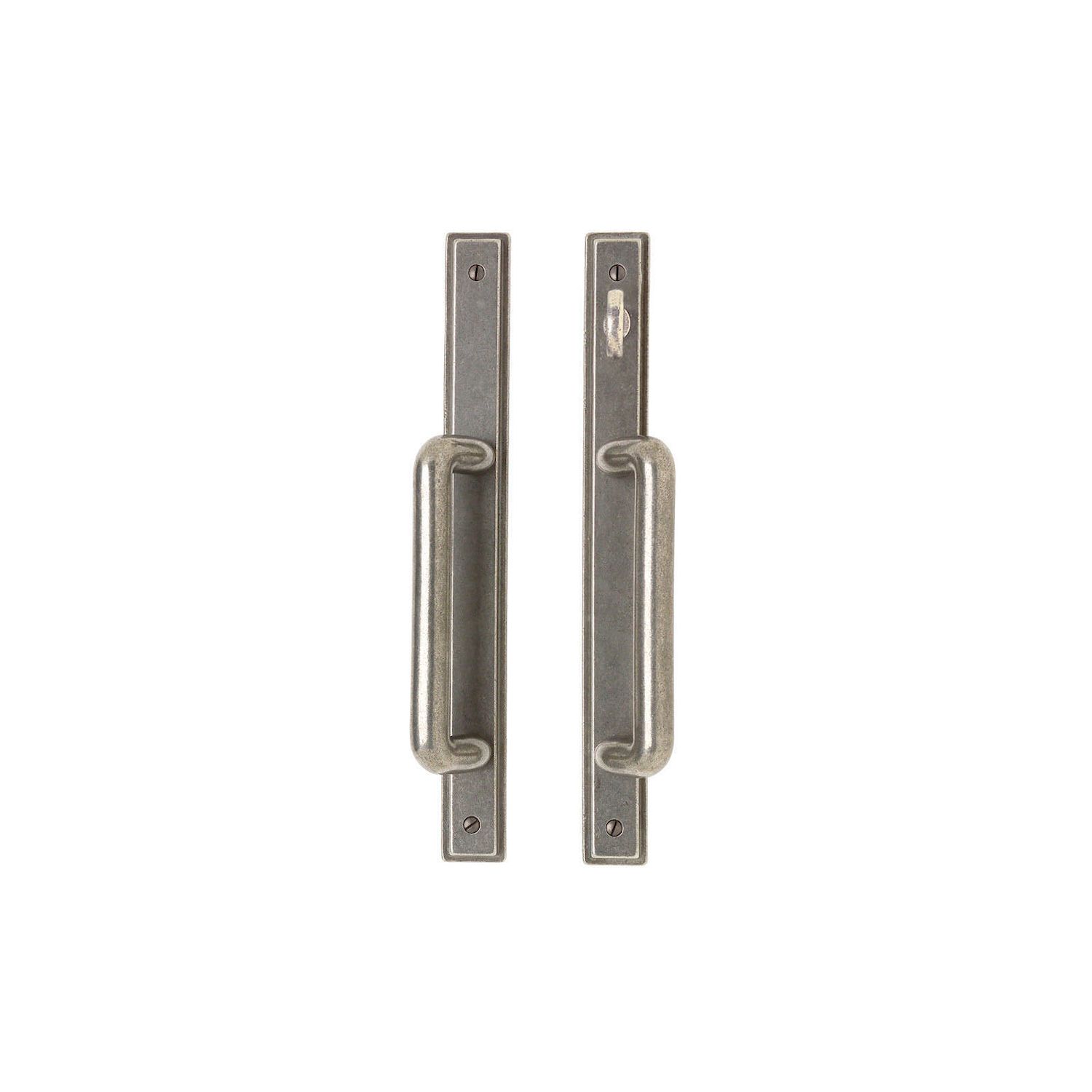 erraje para Puerta Corrediza Stepped 1 3/8" x 13" (cilindro americano) — Rocky Mountain Hardware bronce macizo