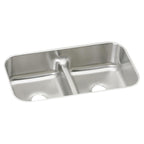Elkay Tarja Lustertone® Classic Acero Inoxidable 32-1/16" x 18-1/2" x 9" 40/60 de Dos Tazones Bajo Cubierta con Aqua Divide — vista de producto
