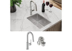 Elkay Tarja Crosstown® Calibre 18 Acero Inoxidable 13-1/2" x 18-1/2" x 9" de Un Tazón Bajo Cubierta Bar (Kit con Llave y Drenaje) — ambiente de cocina