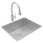 Elkay Tarja Crosstown® Calibre 18 Acero Inoxidable 22-1/2" x 18-1/2" x 9" de Un Tazón Bajo Cubierta (Kit con Llave y Drenaje) — vista de producto